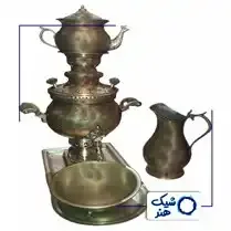 ست سماور 5 تکه برنجی آنتیک (6 لیتری)