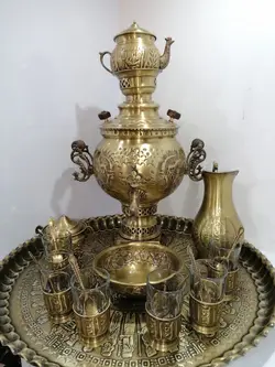 ست سماور 24 پارچه برنجی هخامنشی