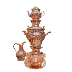 ست سماور 5 تکه مسی (7 لیتری)