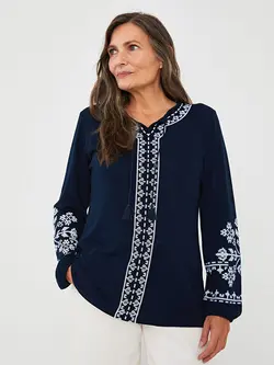 بلوز یقه خدمه کلاسیک lcwaikiki