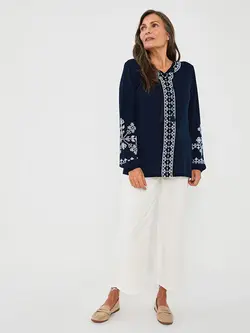 بلوز یقه خدمه کلاسیک lcwaikiki