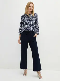 بلوز پلنگی آبی آستین بلند lcwaikiki