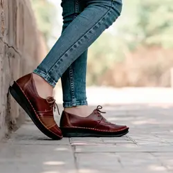 کفش زنانه سویل زرشکی عسلی