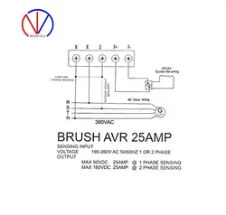 رگولاتور ولتاژ ژنراتور (AVR) مدل Brush AVR 25AMP