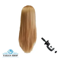 سر مانکن شینیون رنگ عسلی + پایه رومیزی