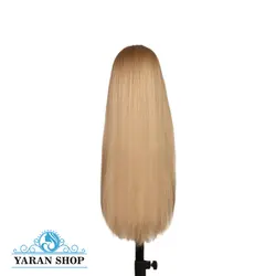 سر مانکن شینیون نیم تنه رنگ کنفی (بیسکویتی) + پایه رومیزی