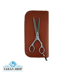 قیچی پیتاژ 2 طرفه آرایشگاهی شی رز مدل - P2 209 (با کیف محافظ)