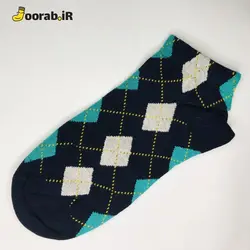 جوراب مچی زنانه طرح لوزی خط دار | جوراب - Joorab.ir