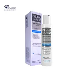 شامپو ضد شوره پوست سر خشک درما اسکالپ درماسیف DERMA SAFE حجم 200 میلی لیتر