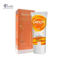 کرم ضد آفتاب بی رنگ پوست چرب و مختلط SPF50 ژنوبایوتیک Geno Biotic حجم 50 میلی لیتر