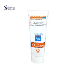 کرم ضد آفتاب رنگی پوست چرب الی ژن OliGen (ضد چروک) 50 میلی لیتر