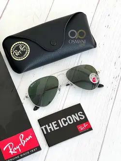 عینک آفتابی ریبن خلبانی پلاریزه مدل Ray Ban AVIATOR LARGE METAL RB3025