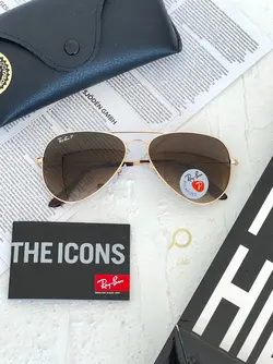 عینک آفتابی ریبن خلبانی پلاریزه مدل Ray Ban AVIATOR LARGE METAL RB3025