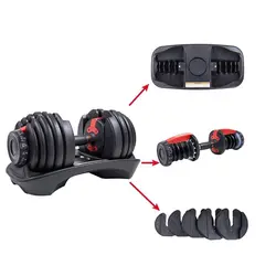 دمبل متغیر ۲.۵ تا ۲۵ کیلوگرم بسته دو عددی