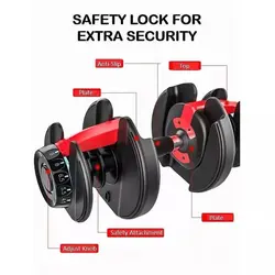 دمبل متغیر ۲.۵ تا ۲۵ کیلوگرم بسته دو عددی