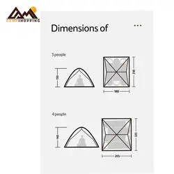 چادر اتوماتیک 4 نفره نیچرهایک مدل POP UP TENT کد NH21ZP008