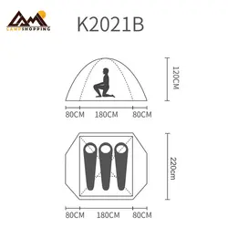 چادر 3 نفره پکینیو (کله گاوی) مدل K2021B
