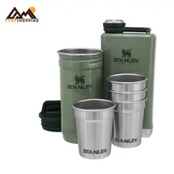 ست شات و قمقمه كتابی استنلی مدل  shut glass + flask set