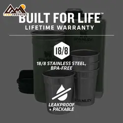 ست شات و قمقمه كتابی استنلی مدل  shut glass + flask set