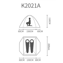 چادر 3-2 نفره پکینیو (کله گاوی) مدل k2021A