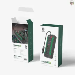 مبدل برق و شارژ داخل خودرو 300وات گرین Green spark 300 power inverter