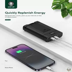 پاوربانک و پایه موبایل تاشو 1000 میلی آمپرگرین Green Powerbank And Foldable Mobile Stand