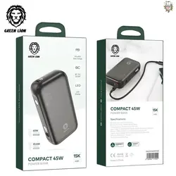 پاوربانک کامپکت گرین Green Compact Power Bank 15000mAh