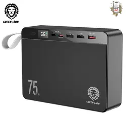 پاوربانک پاور ولت 75000 میلی آمپر گرین Green Power Volt Power Bank 75KmAh GNPRVLTPB75BK