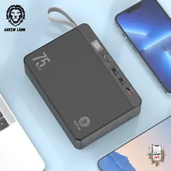 پاوربانک پاور ولت 75000 میلی آمپر گرین Green Power Volt Power Bank 75KmAh GNPRVLTPB75BK