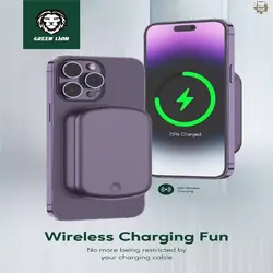 پاوربانک مگ سیف لوکزامبورگ گرین Green luxembourg  magsafe 10000mAh power bank