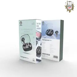 هندزفری بلوتوث شفاف پرو گرین Green Transparent Pro Wireless Earbuds