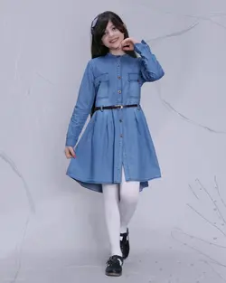 سارافون لی دخترانه کمربند دار