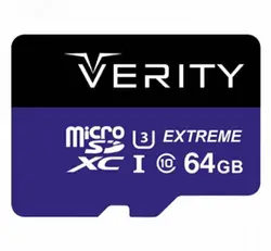 کارت حافظه microSDXC وریتی مدل 4K کلاس 10 استاندارد UHS-I U3 سرعت 80MBps ظرفیت 64 گیگابایت