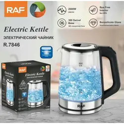 کتری برقی شیشه ای راف مدل Raf 7846