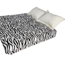 پتو مسافرتی ژله ای 1نفره طرح گورخر