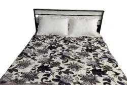 پتو مسافرتی ژله ای 1نفره طرح گل ترکیبی