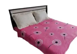 پتو مسافرتی ژله ای 1نفره طرح شاپرک صورتی