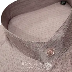 پیراهن یقه دیپلمات طرح دار بنفش کدر - فروشگاه اینترنتی فرخنده کالا