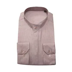 پیراهن یقه دیپلمات طرح دار بنفش کدر - فروشگاه اینترنتی فرخنده کالا