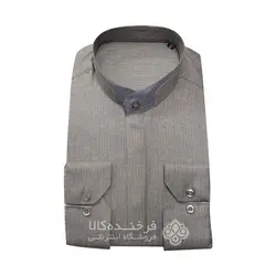 پیراهن یقه دیپلمات طرح دار نیلی کمرنگ - فروشگاه اینترنتی فرخنده کالا