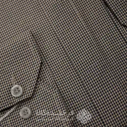 پیراهن یقه دیپلمات طرح دار کرمی - فروشگاه اینترنتی فرخنده کالا