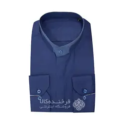 پیراهن یقه دیپلمات طرح دار (سرمه ای) - فروشگاه اینترنتی فرخنده کالا