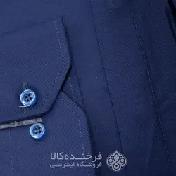 پیراهن یقه دیپلمات طرح دار (سرمه ای) - فروشگاه اینترنتی فرخنده کالا