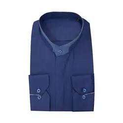 پیراهن یقه دیپلمات طرح دار (سرمه ای) - فروشگاه اینترنتی فرخنده کالا