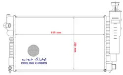 رادیاتور پژو405 کلاسیک تک لول  