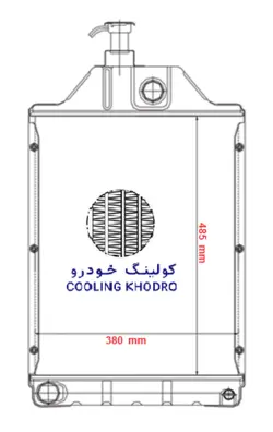 رادياتور تراکتور فرگوسن 285 (4لول مس و برنجی) پره باز