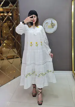 پیراهن مجلسی خامه دوزی