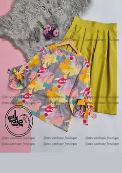 آستین واشری طرح رنگارنگ