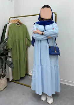 پیراهن مانتویی ساتین