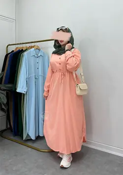 پیراهن مانتویی اطلس